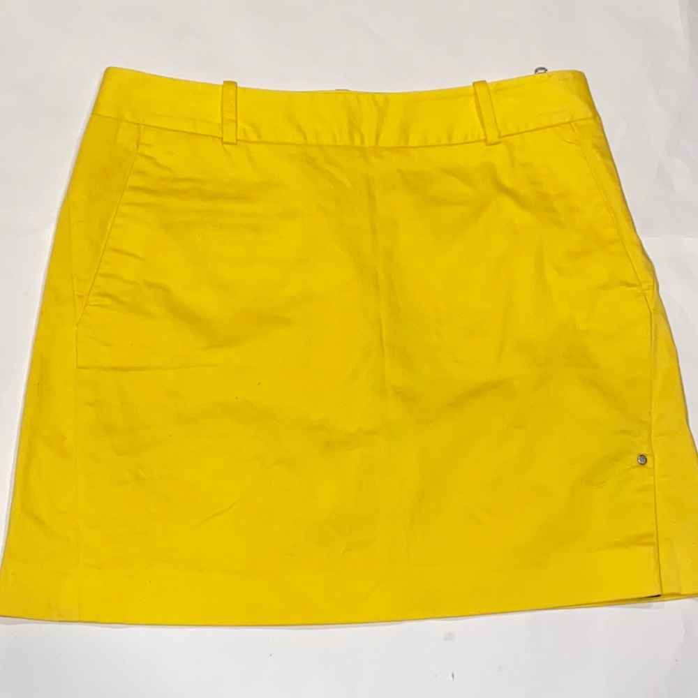Ralph Lauren Black Label Skirt Skort Yellow Performance Luxury Golf Sport Size 4